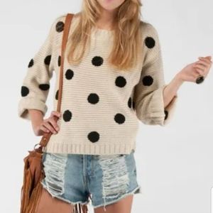 Tobi Blue Polka Dot Louisa Sweater